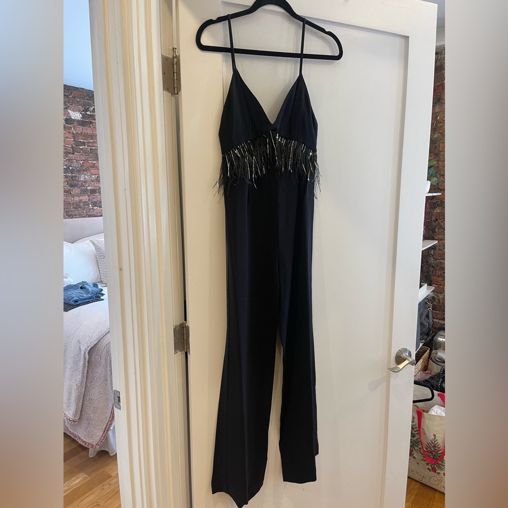 saylor feather top jumpsuit